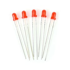 Gaugemaster Electric Red 3mm 12v LEDs (5) - Use GM76 Resistors