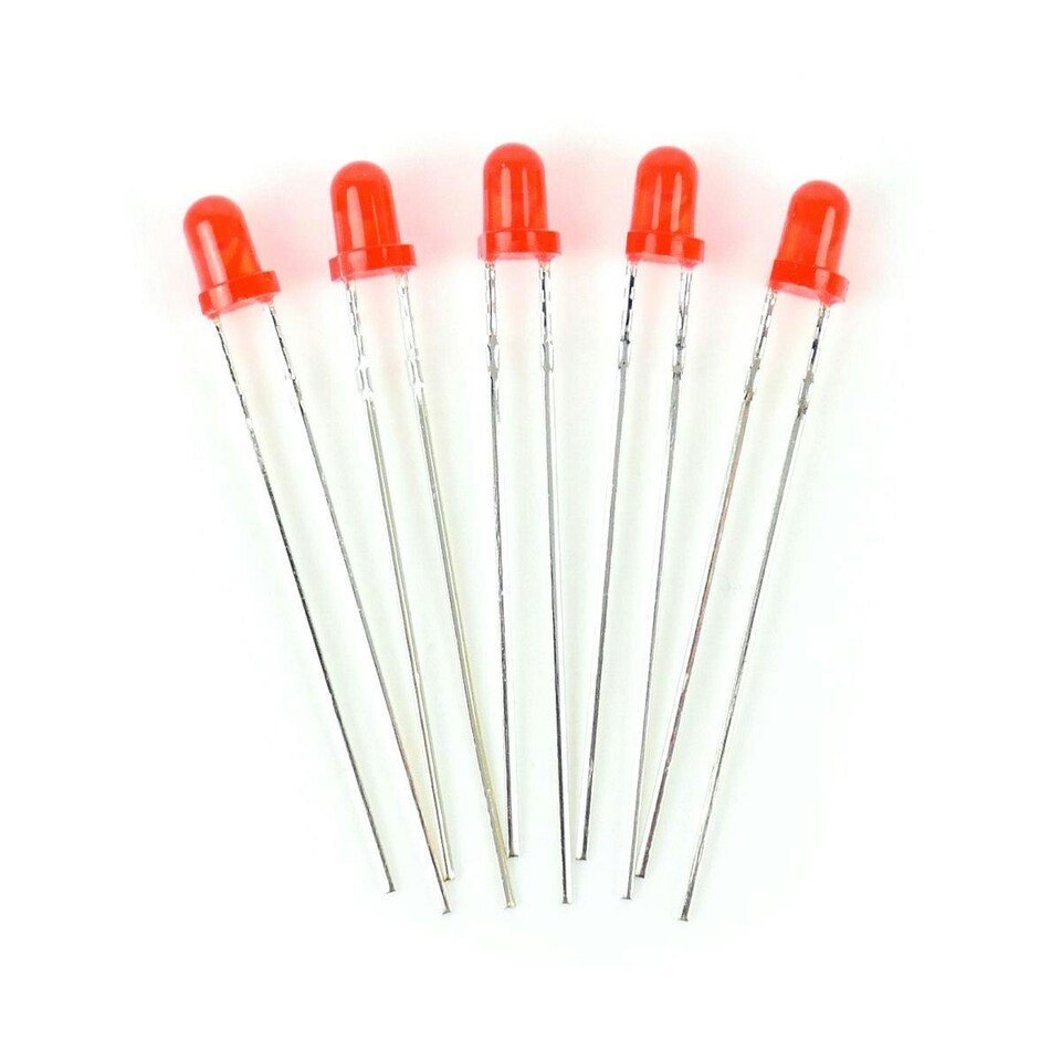 image 1 of Gaugemaster Electric Red 3mm 12v LEDs (5) - Use GM76 Resistors