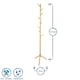 image 3 of Harbour Housewares Free-Standing Wooden Coat Rack - Grey