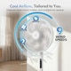 image 4 of VonHaus Pedestal Fan / Desk Fan 14 Inch