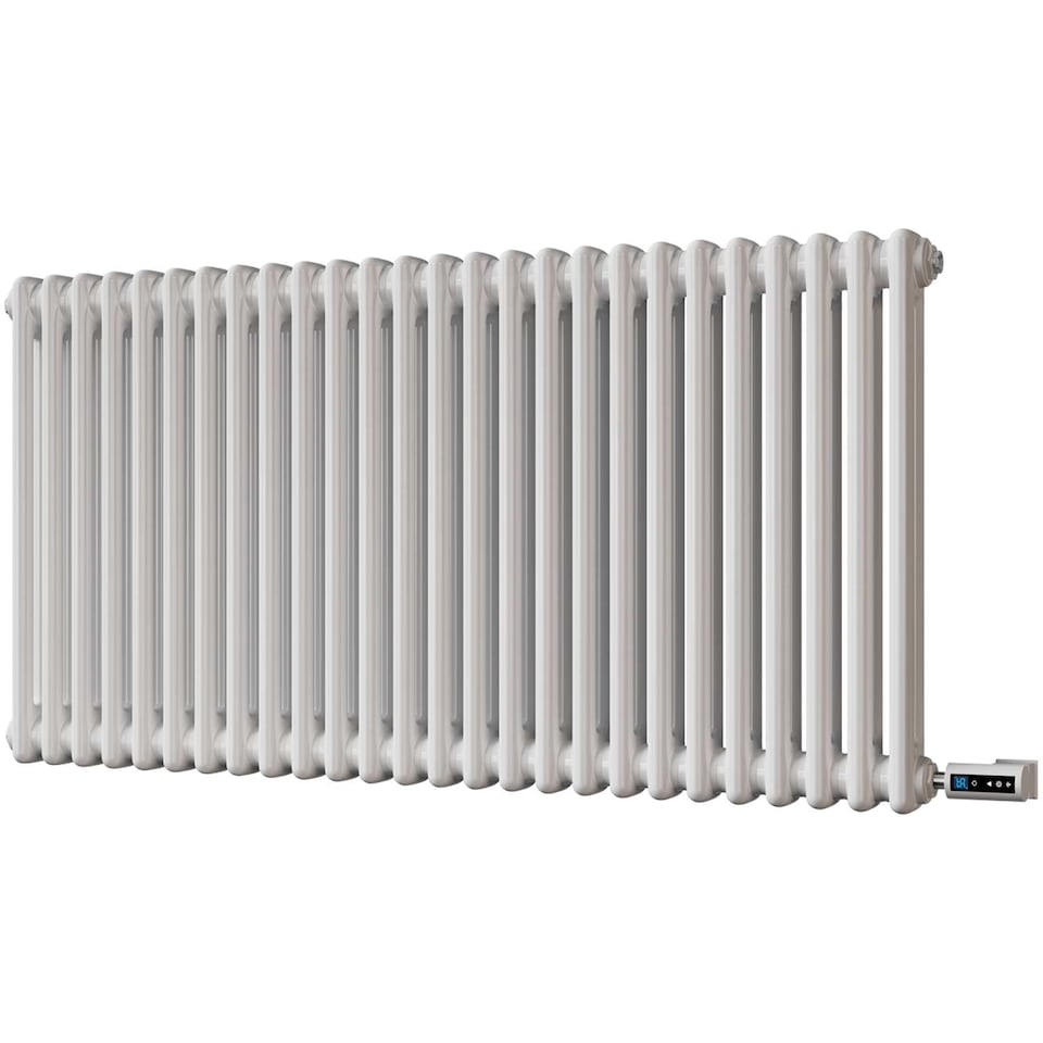 image 1 of Alpha - White Column Electric Radiator H600mm x W1164mm 2 Column 1200w Thermostatic WIFI
