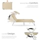 image 3 of Sun Lounger - foldable, adjustable sunroof, 4-step backrest, head cushion | Cream | beige | 1