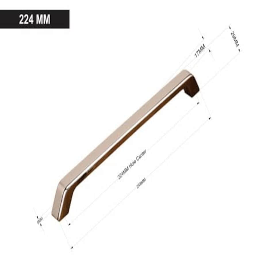 image 1 of Golden Grace Zeta Unique Design Premium Cabinet Cupboard Pull Handles in Black & Gold Dual Finish - 224mm Black