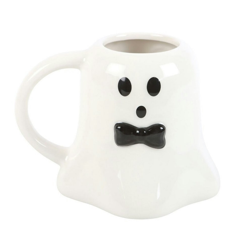 image 1 of Something Different Mr Boo Ghost Shaped Mug - Black/White - One Size