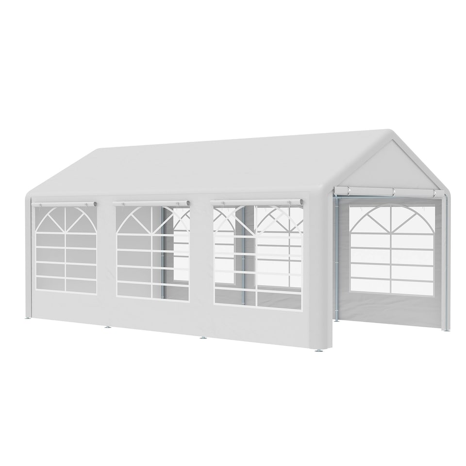image 1 of Outsunny 6m x 3m Heavy Duty Carport Outdoor Car Canopy Shelter Party Tent