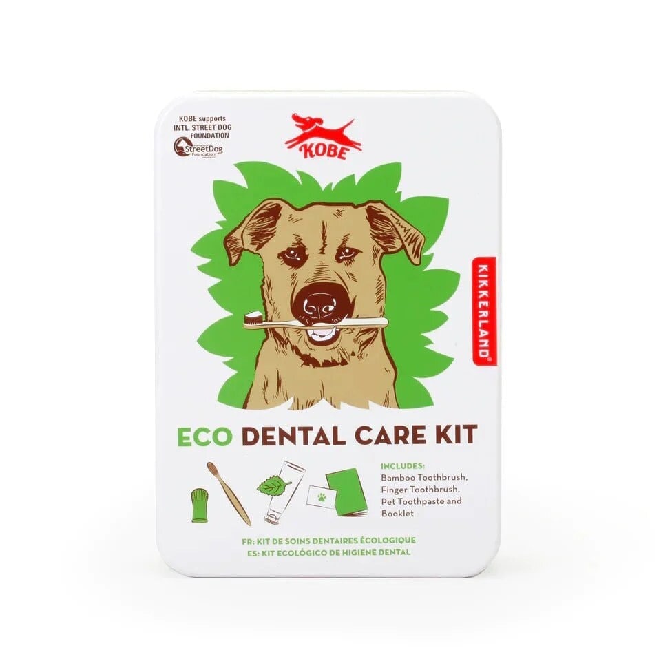 image 1 of Kikkerland Dog Eco Dental Care Kit Pet Oral Health