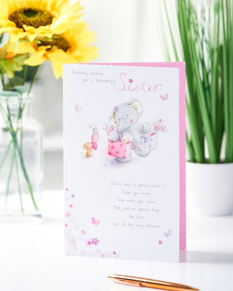 image 1 of Sister Birthday Card - Elliot & Buttons