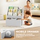 image 6 of AIYAPLAY Kids Bookshelf, Bookcase Toy Storage Organiser with 3 Tier Shelves, Drawer, for Bedroom, Nursery, Playroom, Classroom | Grey