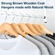image 3 of Straame Brown Wooden Pack of 20 Hangers Hangers