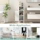 image 5 of COSTWAY Bathroom Floor Cabinet Freestanding Organizer White White