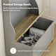 image 3 of VonHaus Grey Coat Rack Stand and Shoe Storage Bench for Hallway