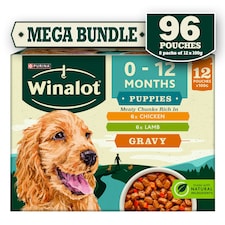 Winalot Puppy Mixed In Gravy Wet Dog Food 96X100G (Pack Of 8)