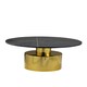 image 3 of Interiors by Premier Coffee Table With Black Marble Top, Gold Finish Lounge Table, Spacious Decorative Table, Modern Accent Table Gold