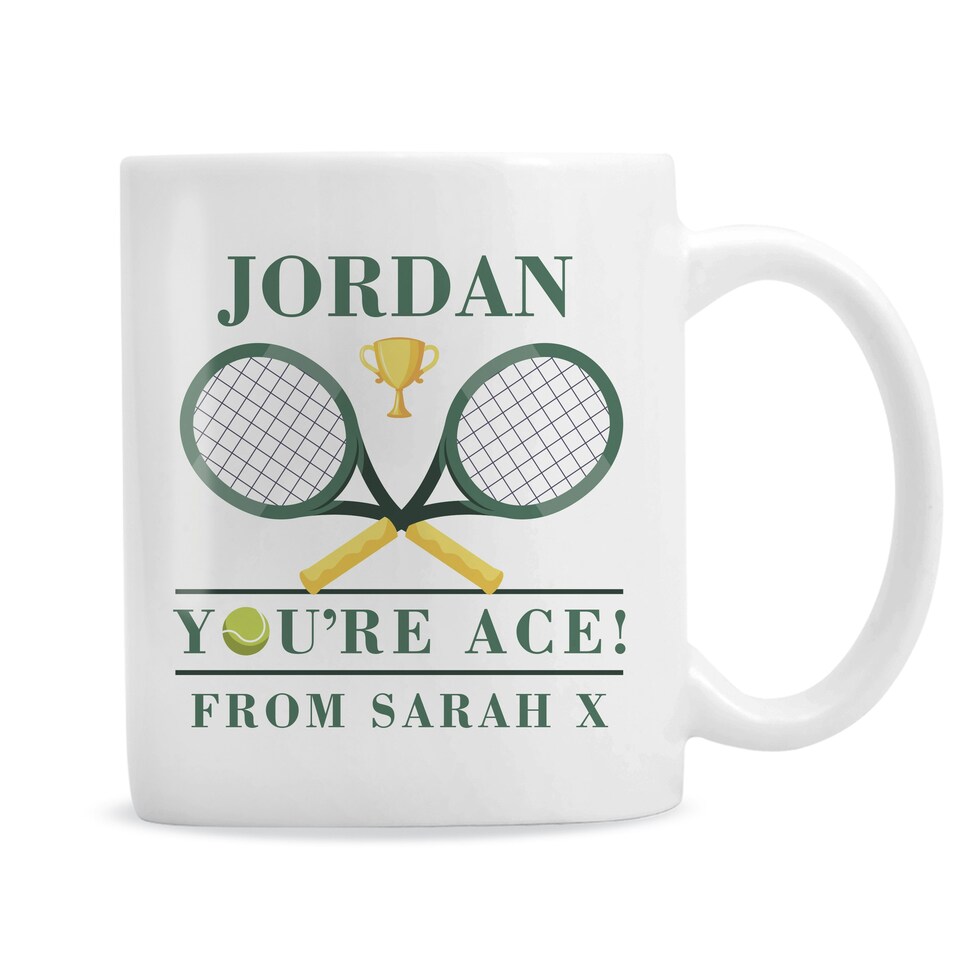 image 1 of Personalised Tennis Mug | White | 1