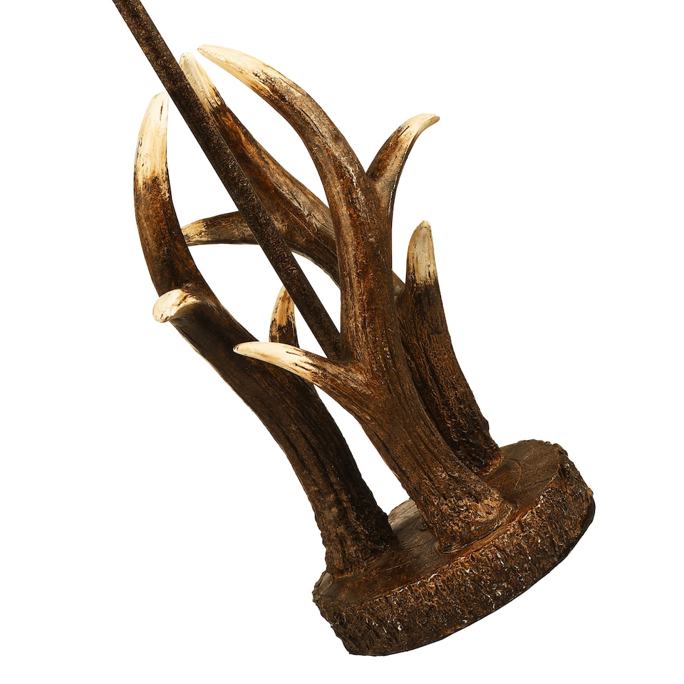 image 1 of Traditionally Designed Antler Resin Table Lamp Base in a Rustic Bronze Finish | Bronze