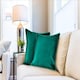 image 2 of Plush Velvet Cushion Cover 43cm x 43cm Emerald Green Green | Green