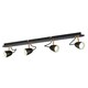 image 2 of Petra 4 Light Black Ceiling Spotlight Bar