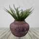 image 1 of 23cm x 30cm Large Aztec Vase Planter | Brown