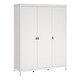 image 1 of Barcelona Wardrobe with 3 Doors in White