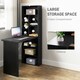 image 4 of HOMCOM Convertible Desk with Blackboard Multi-function Workstation, Black