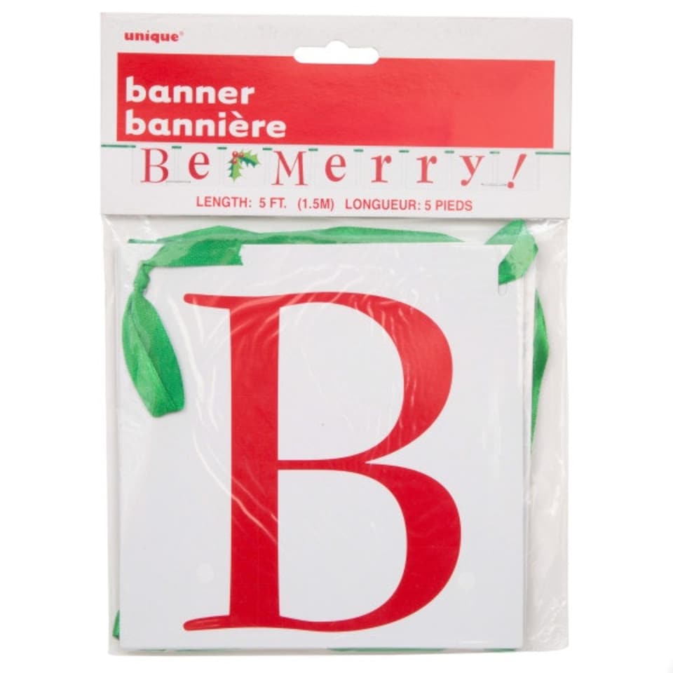 image 1 of Be Merry Block Christmas Banner