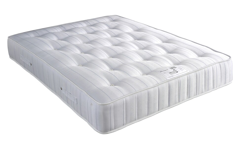 image 1 of Super Ortho Orthopaedic Duckegg Linen 2 Drawer Divan Set And Pearl Headboard King Size