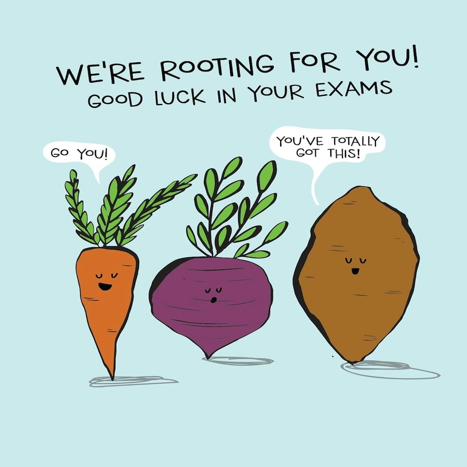image 1 of We are Rooting for You Good Luck in Your Exams Card