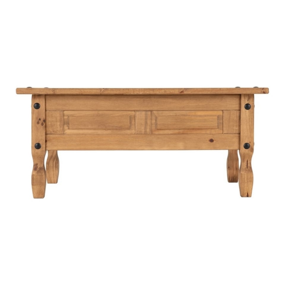 image 1 of Corona 1 Drawer Coffee Table - L61 x W100 x H45 cm - Distressed Waxed Pine | Brown