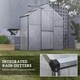image 8 of Outsunny 6 x 2.5ft Polycarbonate Greenhouse Aluminium Green House