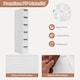 image 7 of COSTWAY 6 Drawer Tall Storage Cabinet with 4 Wheels 42x19x109cm White