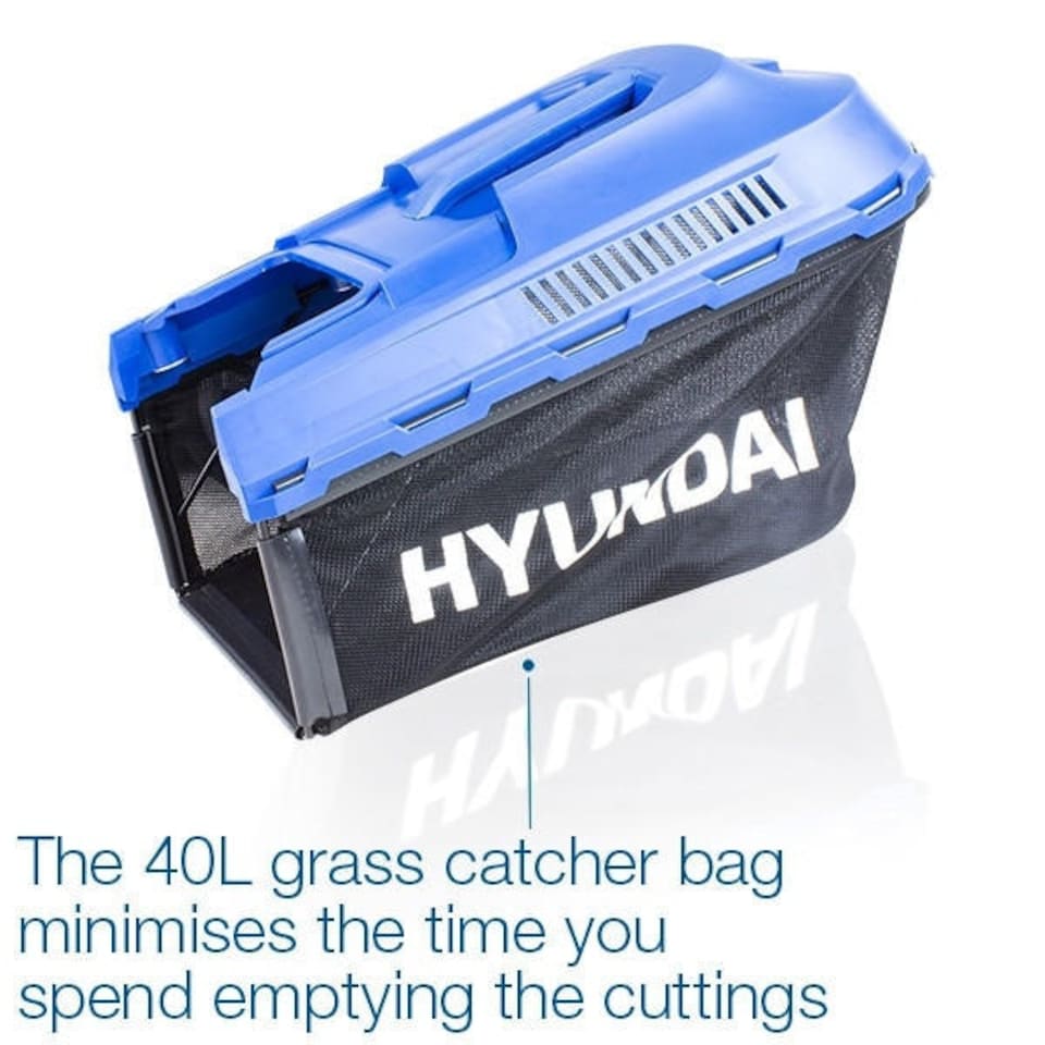 image 1 of Hyundai 38cm Cordless 40v Lithium-Ion Battery Roller Lawnmower with Battery and Charger | HYM40LI380P