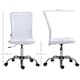 image 7 of Vinsetto Armless Office Chair with Adjustable Height Mesh Back Wheels White