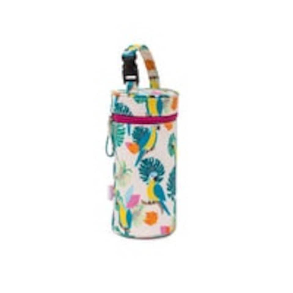 image 1 of Pink Lining Bottle Holder - Parrot Cream