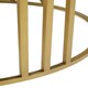 image 2 of Interiors by Premier Round Coffee Table with Gold Frame and Black Glass Gold