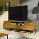 image 5 of TV Unit 200cm Oak Finish with Matching Oak Fronts on Black Frame Multi | Oak