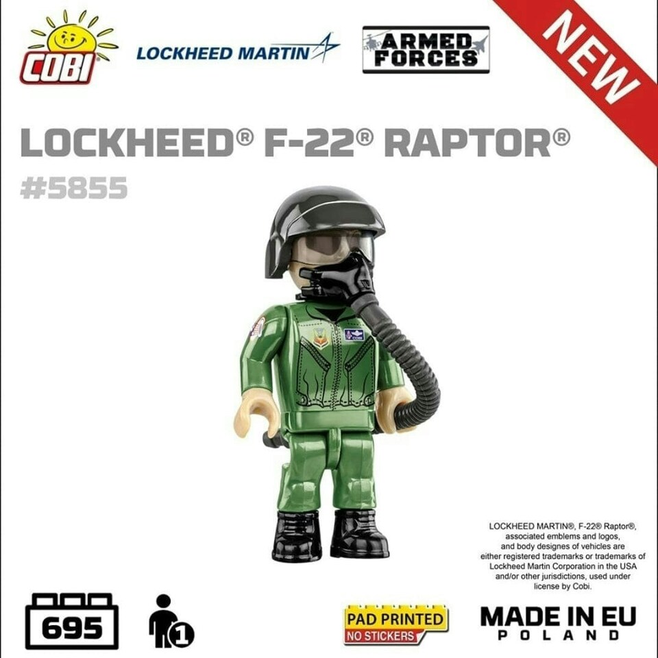 image 1 of Lockheed F-22 Raptor brick plane model - COBI 5855 - 695 bricks