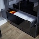 image 6 of Wardrobe 2 Door 2 Drawer Storage Cabinet Modern Home Bedroom Furniture | Black