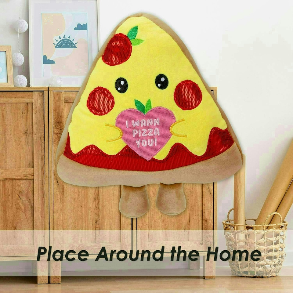 image 1 of Pizza Soft Toy Cute Plushie Huggable Cuddly Stuffed Toy 20cm Yellow