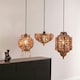image 3 of ValueLights Samia Bronze Uplighter Ceiling Light Shade with Multi Coloured Jewels