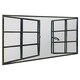 image 7 of Kirkby Metal Large Open Window Garden Wall Mirror 39" X 29" (100CM X 73CM) N/A