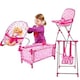 image 2 of 5-in-1 Baby Doll Play Set - with Cot, Swing & High Chair Cot Bed, Bouncer, Adjustable Swing Seats & High Chair