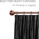 image 5 of Lister Cartwright 25mm Antique Copper Industrial Pipe Extendable Curtain Pole Heavy Duty Metal Curtain Rod with Rings(120-320 cm)