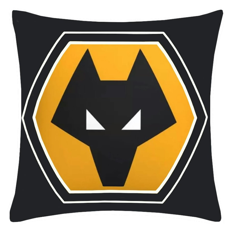 image 1 of Wolverhampton Wanderers FC Cushion - Black/Gold/White - 40cm x 40cm