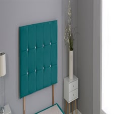 Green Plush Velvet Cube Headboard Green | 6FT Superking 20"inch Headboard