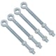 image 1 of Swing Gate Long Eye Bolts Hinge + Nuts Adjustable Zinc Plated 16 x 150mm 4pc Silver