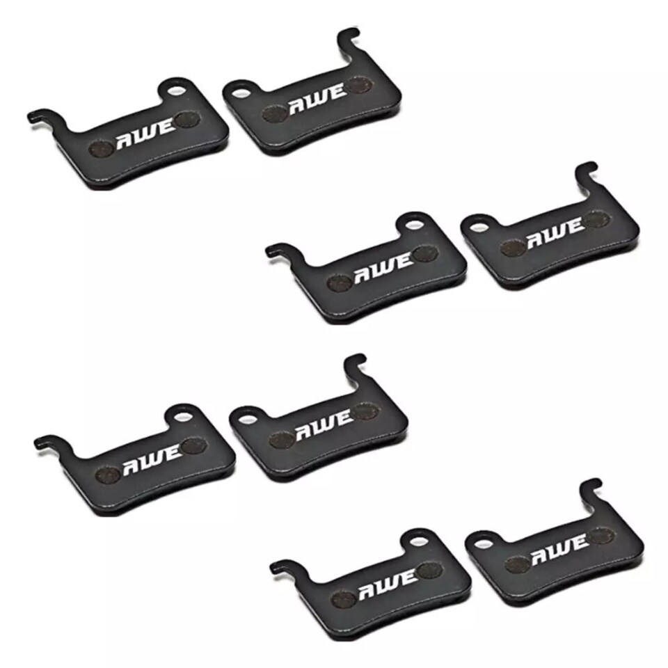 image 1 of AWE Set x 4 Semi Metallic Disc Brake Pads Compatible with Shimano XTR/XT/LX/Hone/M536