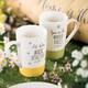 image 4 of English Tableware Company Bee Happy Fine China Latte Mug-Bees Knees-Green
