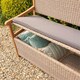 image 5 of 2 Seater Hardwood Timber Framed Rattan Weave Bench (4ft x 2ft)