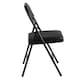 image 3 of Set of 2 Folding Dining Chairs Metal Frame Padded Seats