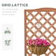image 4 of Outsunny Garden Wooden Planter Box with Trellis Flower Raised Bed